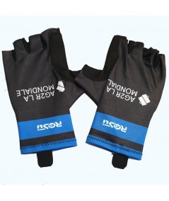 Gants bleu et noir AG2R-La-Mondiale