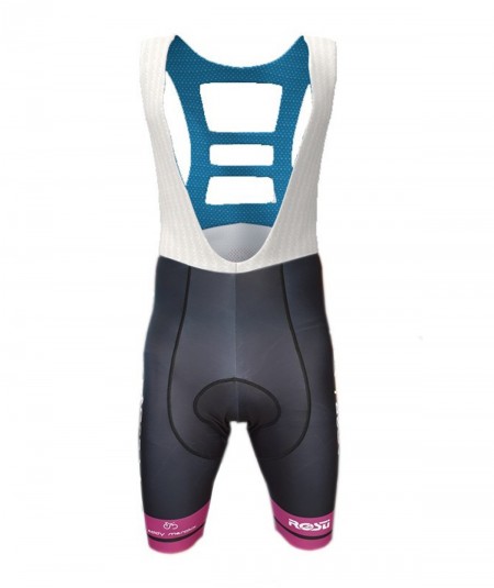 Purple and black Cycling bib shorts AG2R-La-Mondiale