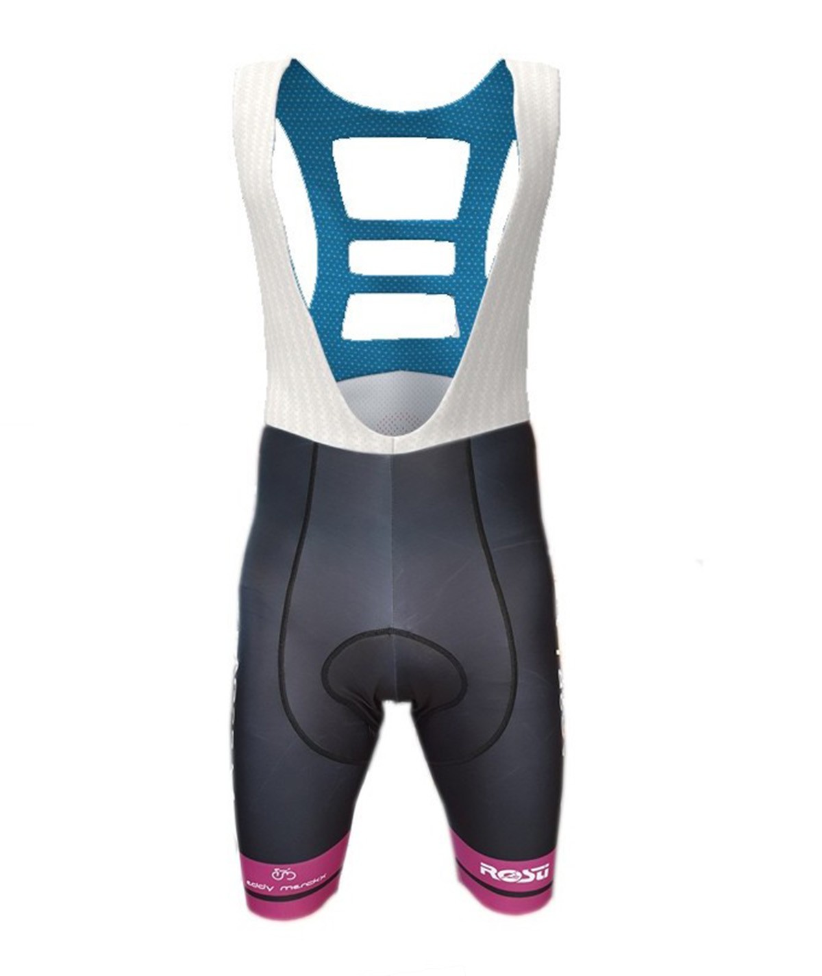 Purple and black Cycling bib shorts AG2R-La-Mondiale