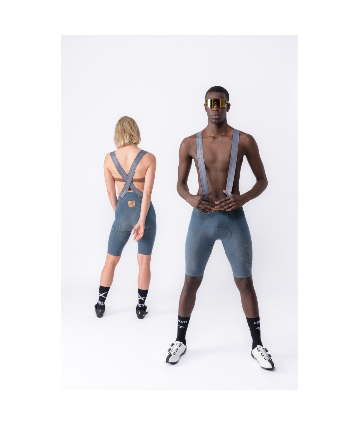 Cycling denim shorts top
